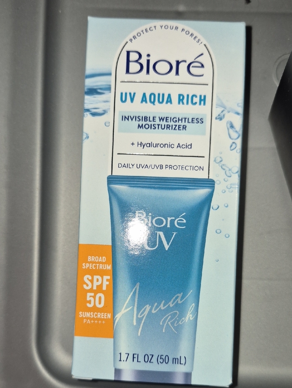 Biore UV Aqua Rich SPF 50 Lightweight Moisturizer New